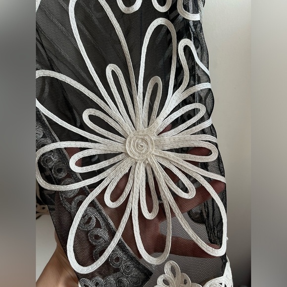 JAGUAR Vintage Sheer Embroidered Mesh Cardigan - Picture 4 of 8